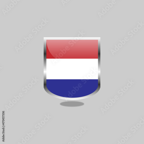 Free Download Netherland Flag Icon Badge On Silver - GFXLoad