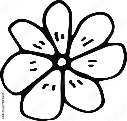 A daisy flower with seven petals.