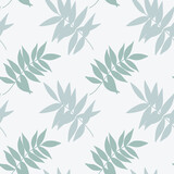 Seamless vector pattern with tropical leaves. Botanical background.