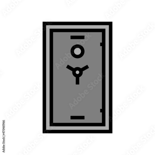 gun safe color icon vector. gun safe sign. isolated symbol illustration
