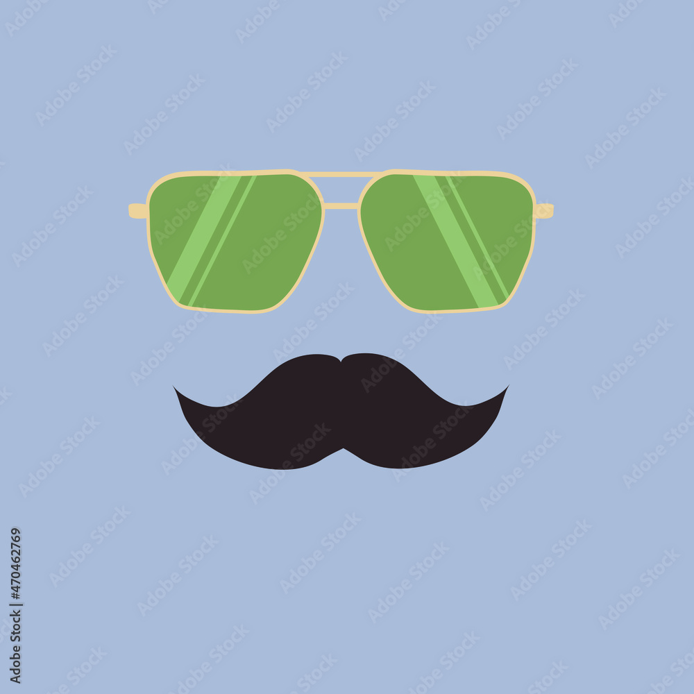 Happy Father's Day card with necktie, glasses. Vector graphics Happy Father's Day card with necktie, glasses. Vector graphics