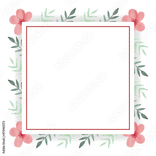 Beautiful floral card with frame