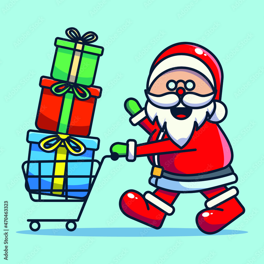 Santa Claus brings christmas gifts Santa Claus brings christmas gifts