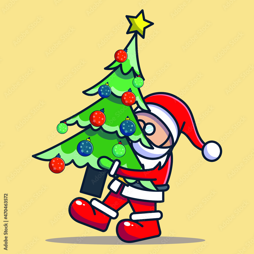 Santa Claus brings christmas gifts Santa Claus brings christmas gifts