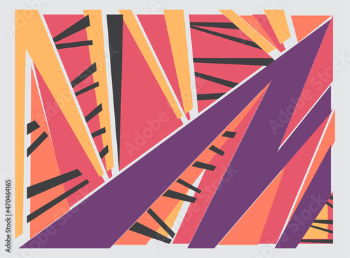 Minimalist background with colorful abstract stripe pattern