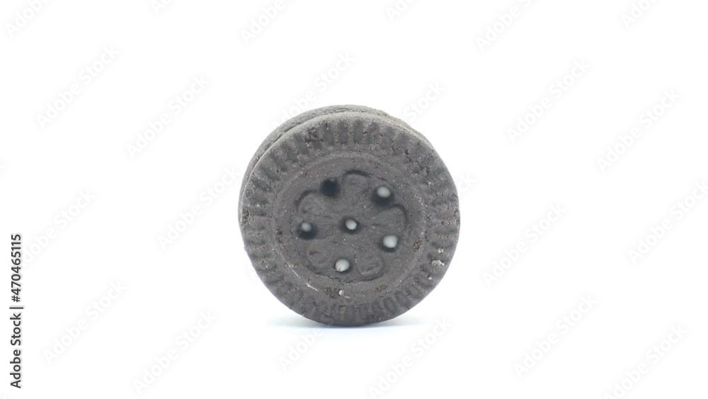 Biscuits on white background with selective focus Biscuits on white background with selective focus