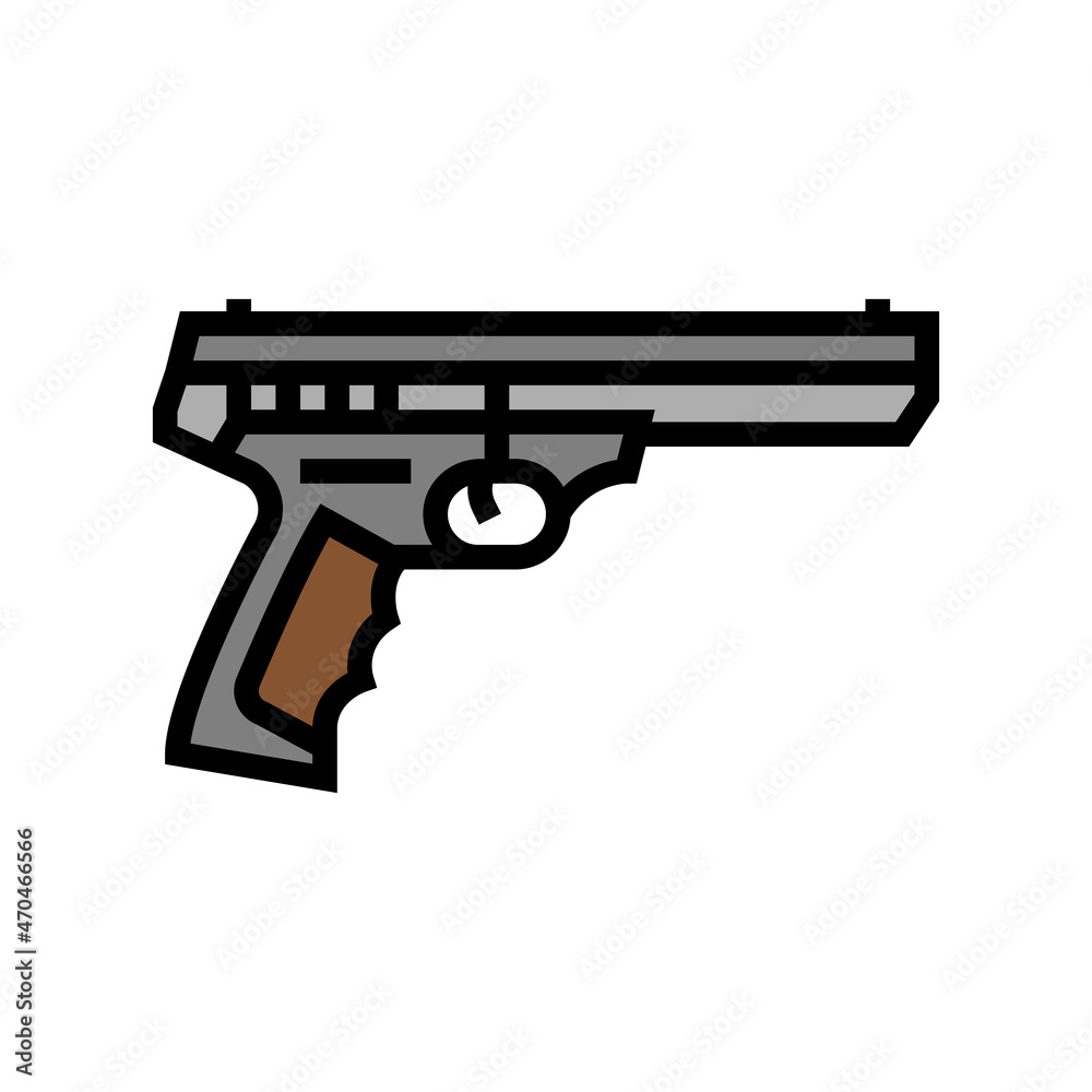 rimfire rifle color icon vector. rimfire rifle sign. isolated symbol illustration