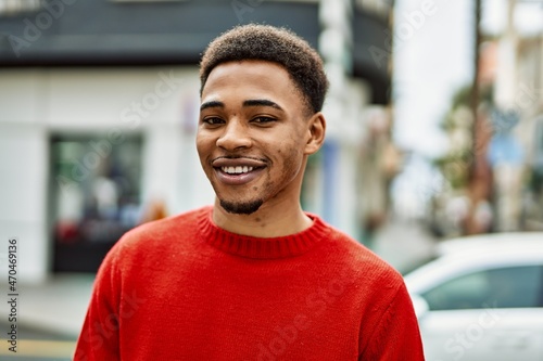 Handsome african american man outdoors