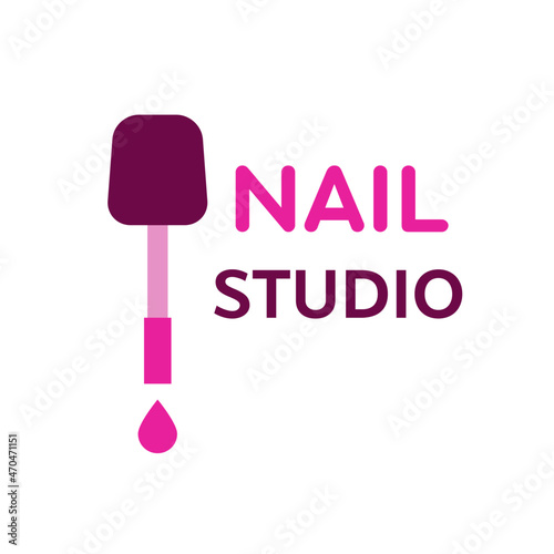 
Nail studio. Template for a logo.