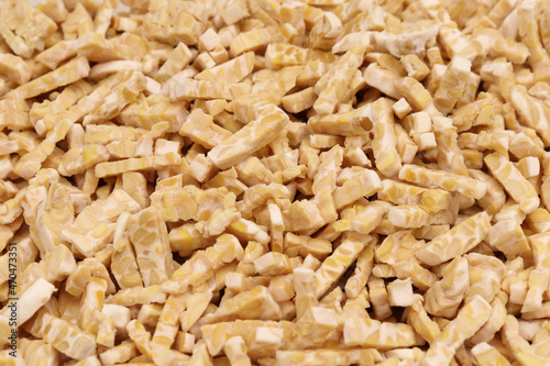 fermented soybeans that have been cut into small pieces