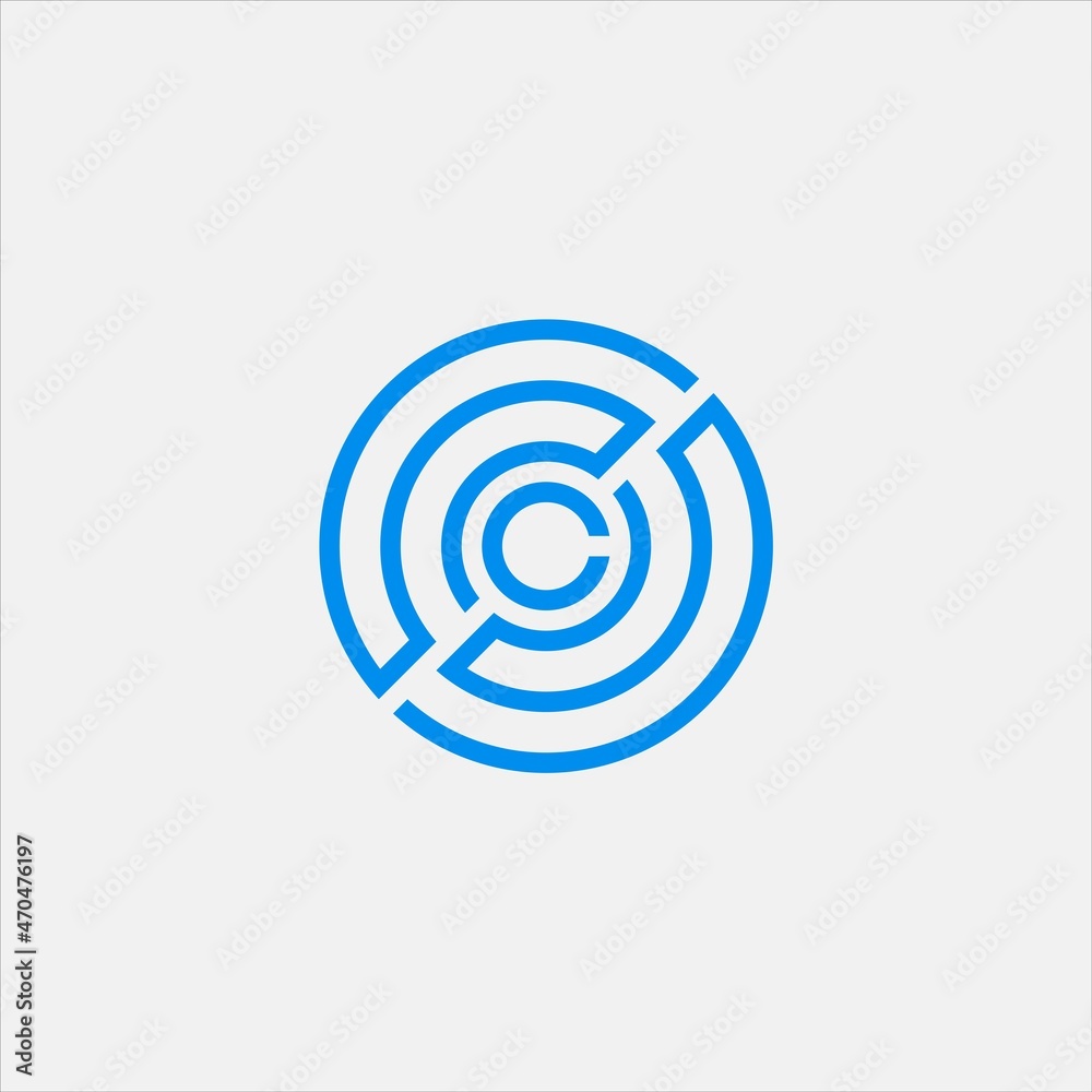 Initial letter s with circle line style, logo vector illustration Initial letter s with circle line style, logo vector illustration