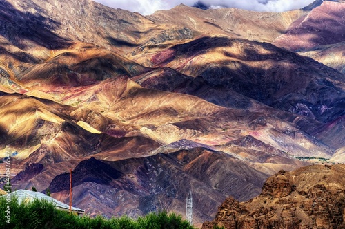 Attractive view of Leh ladakh landscape, Mulbekh, light and shadow, Jammu and Kashmir, India photo