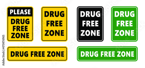 Drug free zone. For school or work. Stop no drugs. Say no to cigarette and stay healthy. smoke harms the health. Concept for Red ribbon week is an alcohol, tobacco, and other drug, prevention concept.