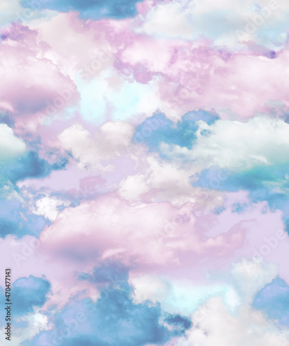 Clouds textile semaless pattern