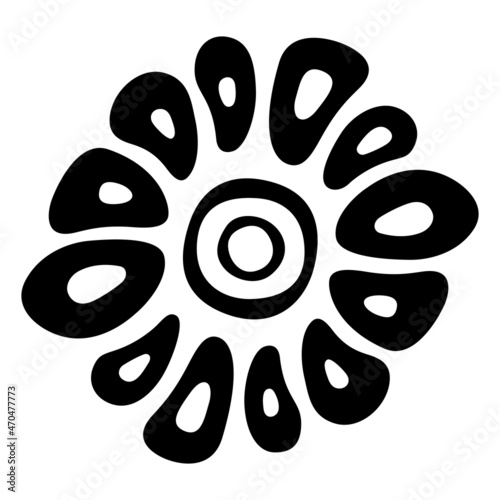 Abstract flower shape, isol...