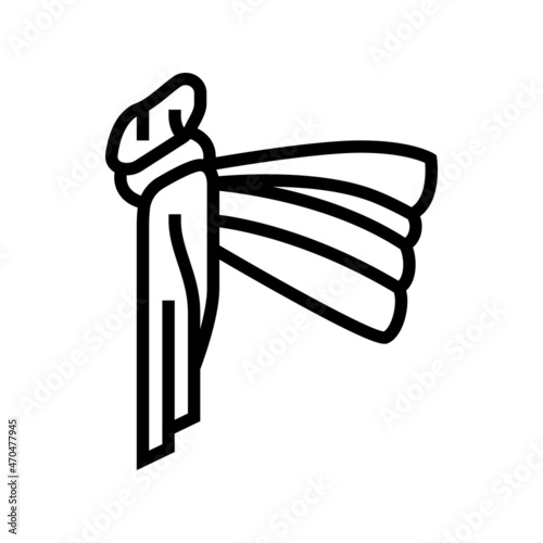 baby sling line icon vector. baby sling sign. isolated contour symbol black illustration
