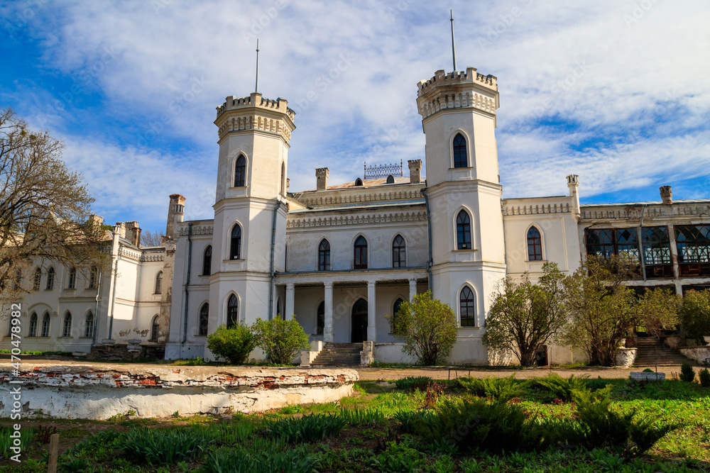 Sharovka palace in neo-gothic style, also known as Sugar Palace in Kharkov region, Ukraine