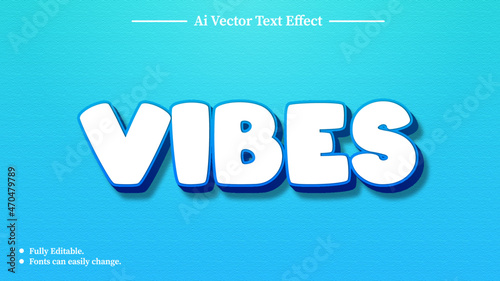 Vibes 3D Text Effect Template