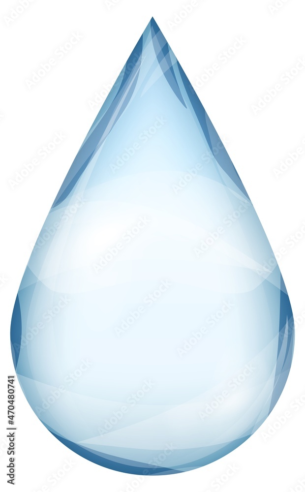 Water drop. Pure moisture drip. Realistic raindrop Water drop. Pure moisture drip. Realistic raindrop