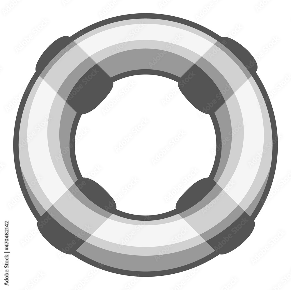 Lifebuoy icon. Nautical safety wheel. Marine lifesaver ring
