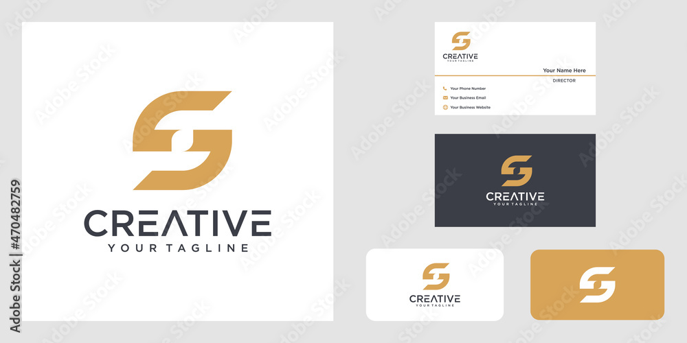 Set of creative monogram letter s logo design Set of creative monogram letter s logo design