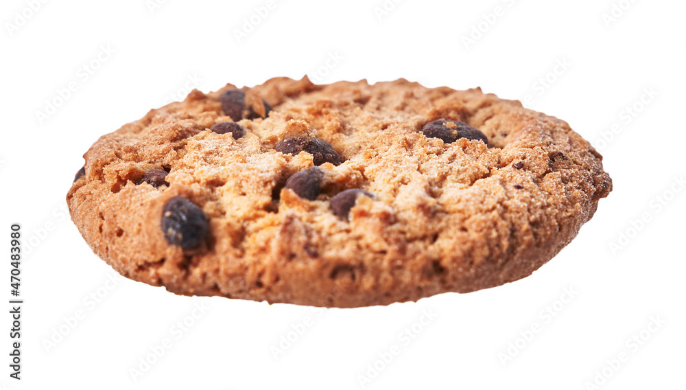 Delicious chocolate cookie isolated on a white background Delicious chocolate cookie isolated on a white background
