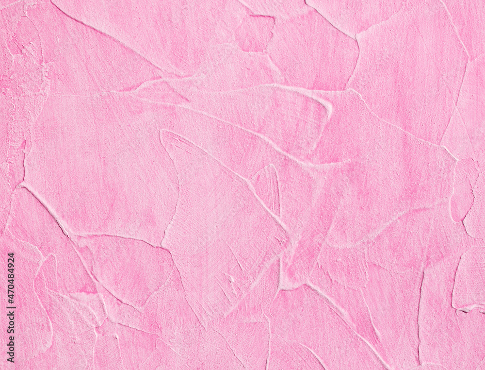 Fototapeta premium Plaster texture, abstract pink plastered wall. Abstract background