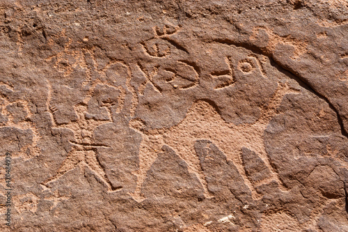 Camel and Man Petroglyph