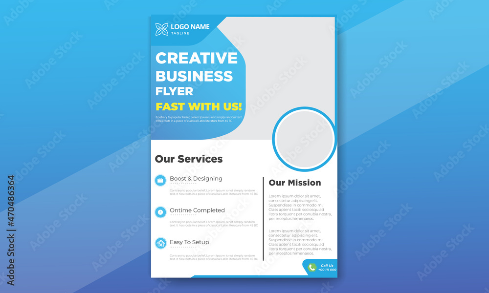 Creative Corporate & Business Flyer Brochure Template Design, abstract business flyer, vector template design. Brochure design, cover, flyer, annual, report, poster. Easy to use and edit