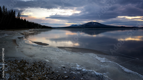 Zyuratkul National Park in November, Russia. Southern Urals in late autumn