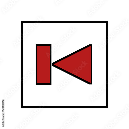 icon previous button. Vector illustration. Free Download icon previous button. Vector illustration. - GFXLoad