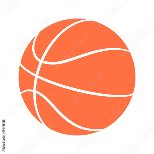 Basketball ball vector icon on white background © VudiArts