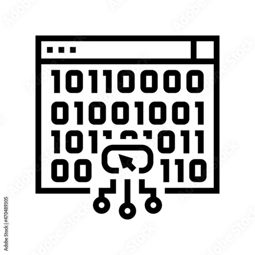cross-site scripting line icon vector. cross-site scripting sign. isolated contour symbol black illustration