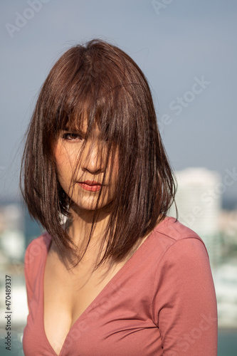 angry and upset asian woman