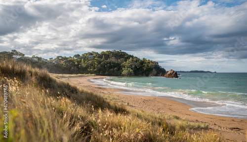 Matapouri Beach, Summer Landscape Pacific Sea Coast, Bay Of Islands, Northland, North Island, New Zealand photo