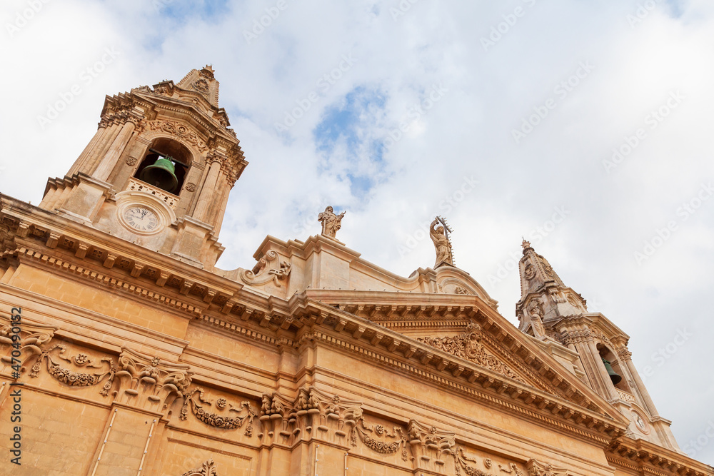 Exterior fragment of the Church of the Nativity of Mary, Malta