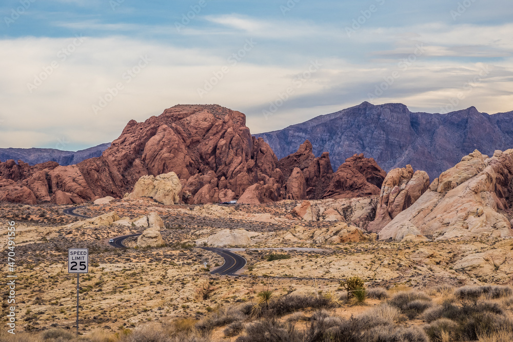 Road in the Valley of Fire State Park in Nevada