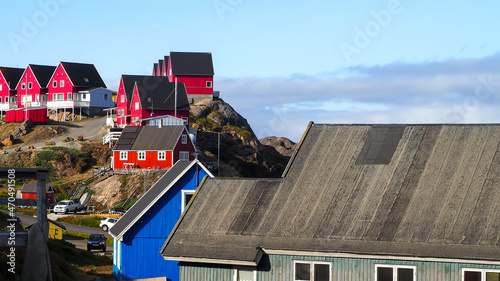 Greenland village scene