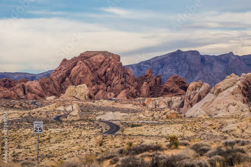 Road in the Valley of Fire State Park in Nevada