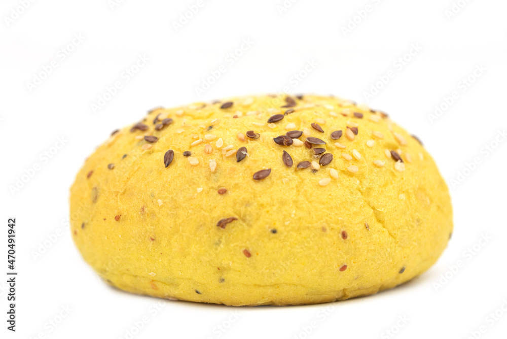 The fresh turmeric bun with seeds The fresh turmeric bun with seeds