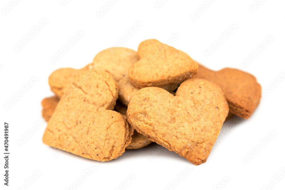 the homemade brown cookies heart love gingerbread