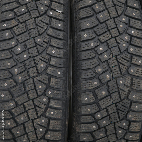 Winter studded tires for safe driving
