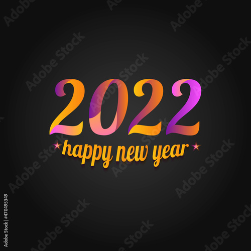 2022 Happy new year design template. Logo Design for calendar, greeting cards or print. Minimalist design trendy backgrounds for branding, banner, cover, card.