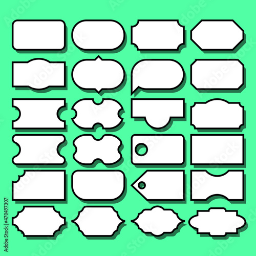 set of placard templates with an empty space with an outline