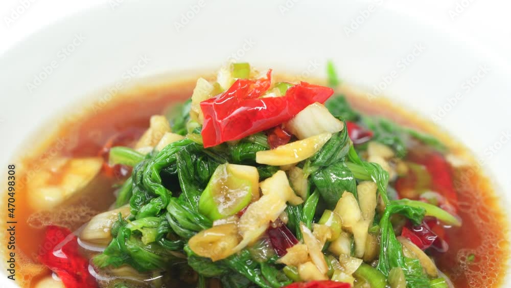 Chinese home vegetable salad with celery leaves Chinese home vegetable salad with celery leaves