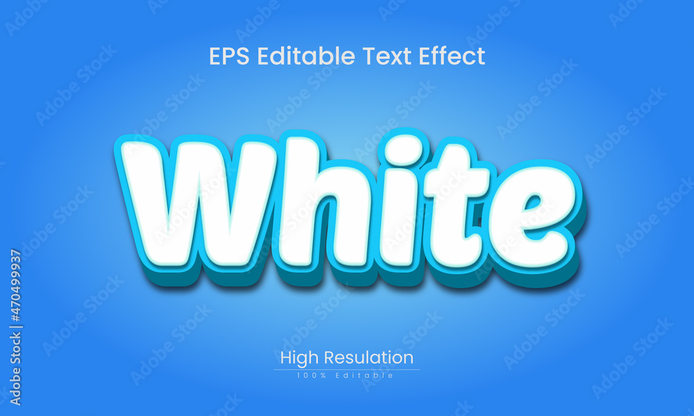 White 3d text effect editable vector file White 3d text effect editable vector file