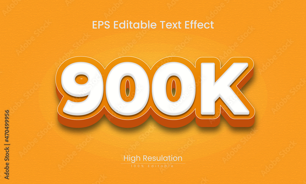 300K 3d text effect editable vector file 