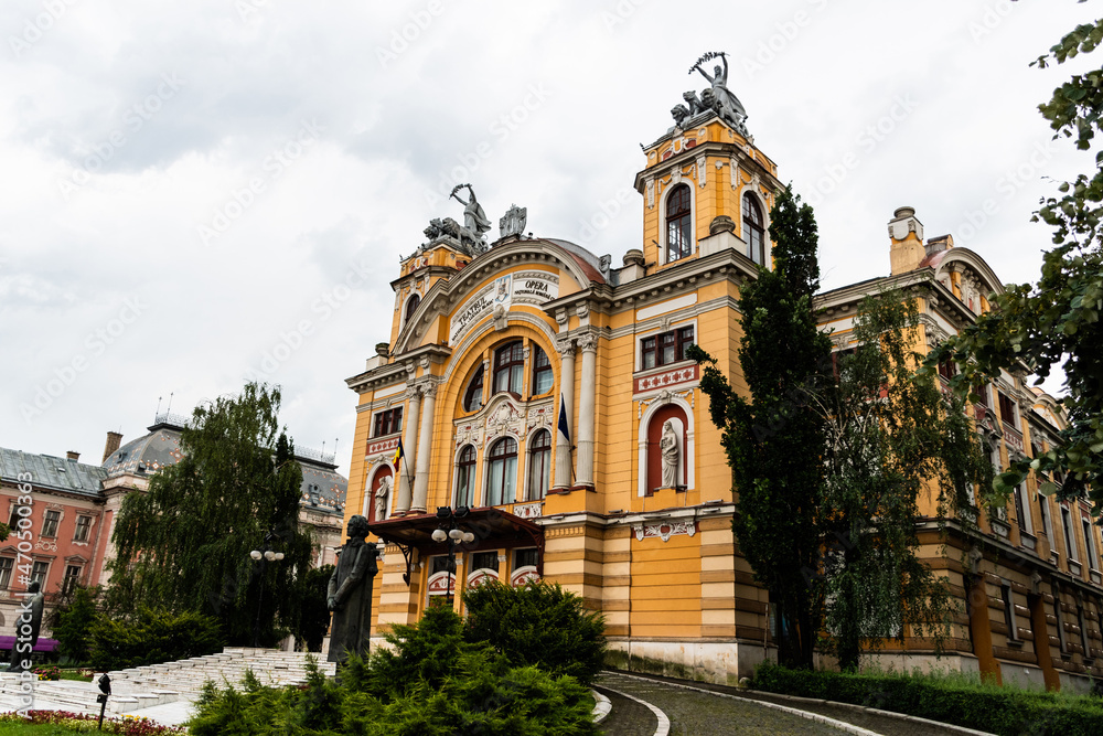 Obraz premium Romanian National Opera and the National Theatre in Cluj-Napoca.