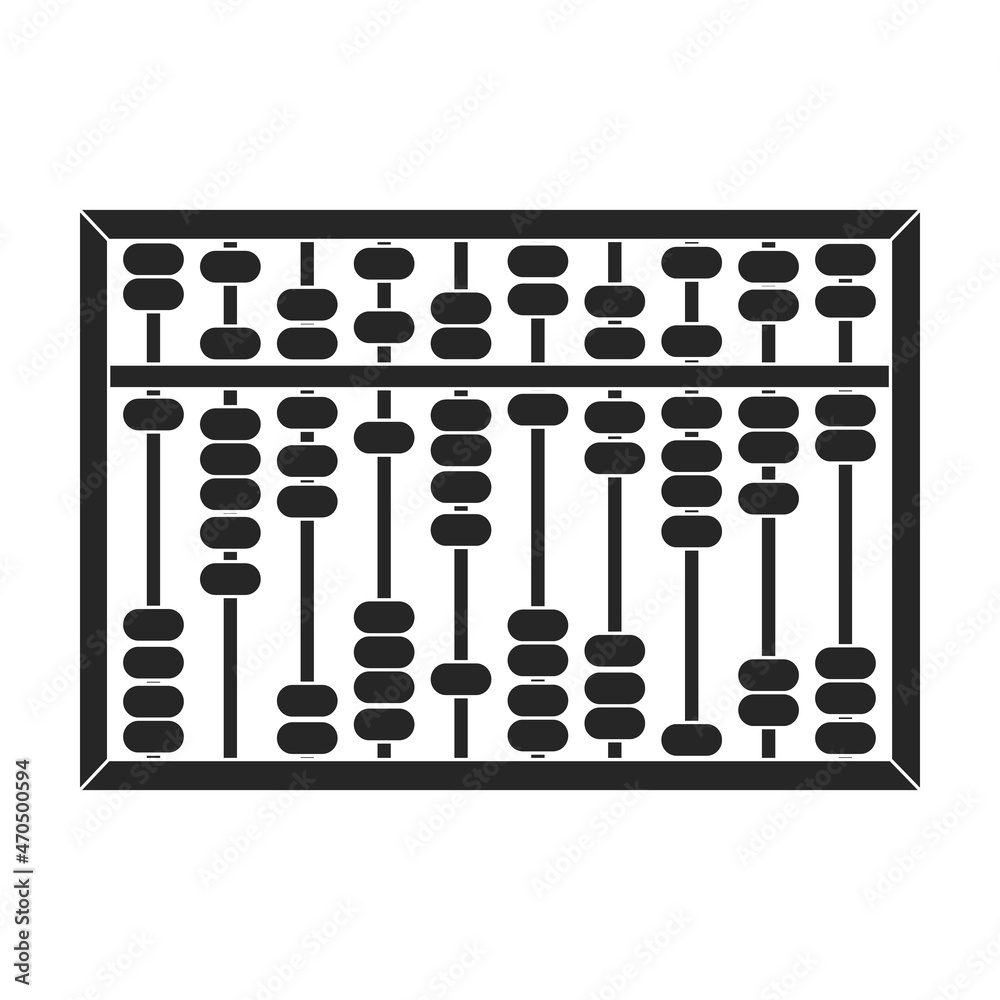 Abacus vector black icon. Vector illustration tool for counting on white background. Isolated black illustration icon of abacus, . Abacus vector black icon. Vector illustration tool for counting on white background. Isolated black illustration icon of abacus, .