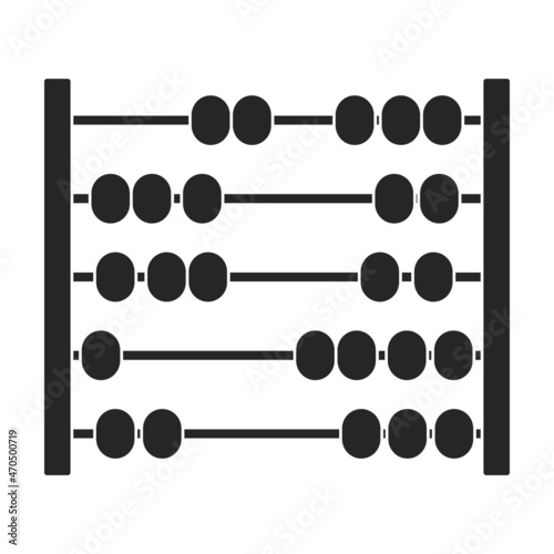 Abacus vector black icon. Vector illustration tool for counting on white background. Isolated black illustration icon of abacus, .